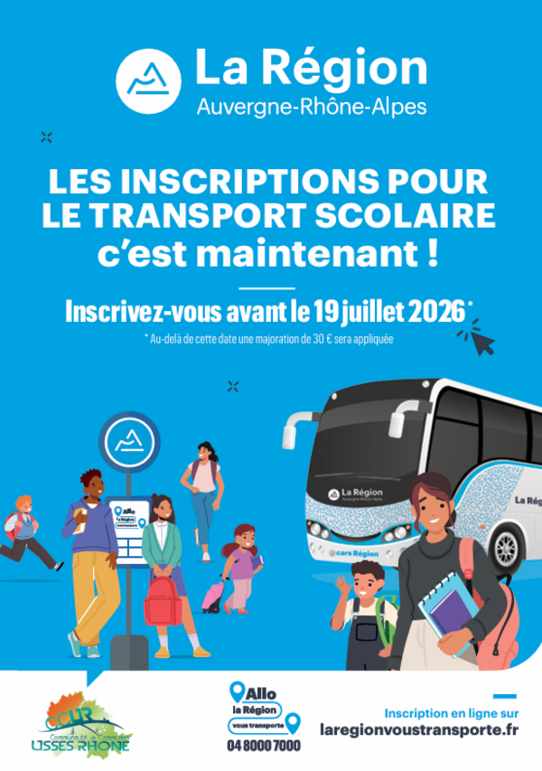 INSCRIPTION TRANSPORT SCOLAIRE RENTREE 2026/2027
